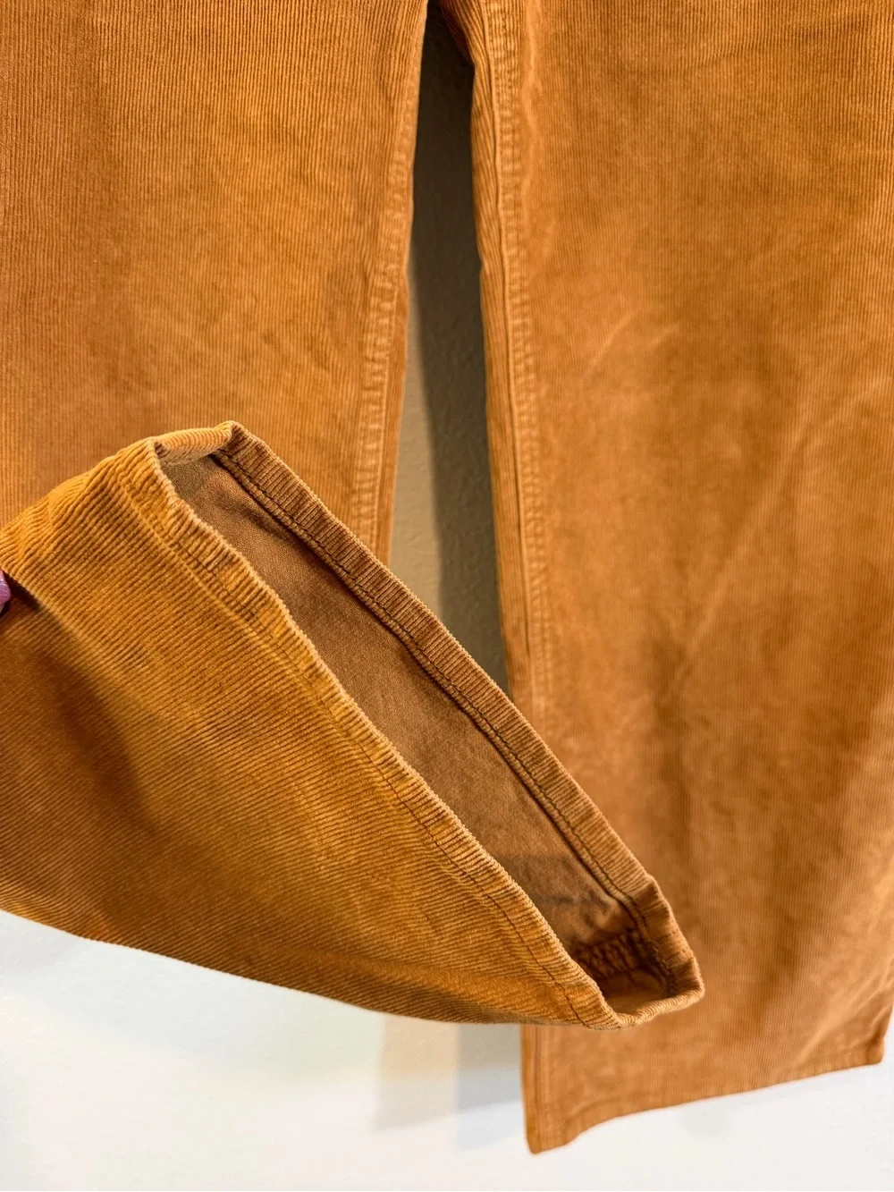 J. Crew Straight Leg Stretch Corduroy Pant Size 31 Tall Camel Brown Patch Pocket